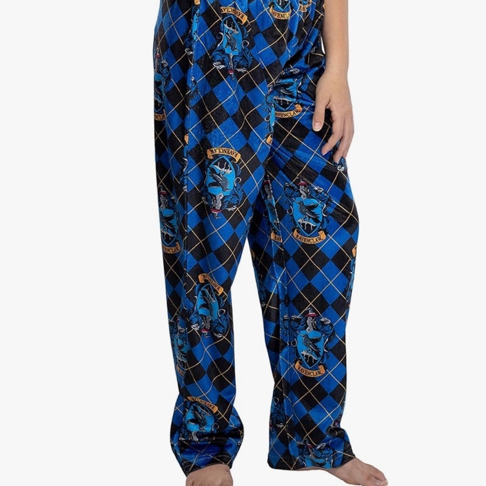 Harry Potter Men’s Pajama Bottoms - Blue and Black Pattern size XL - Picture 7 of 13